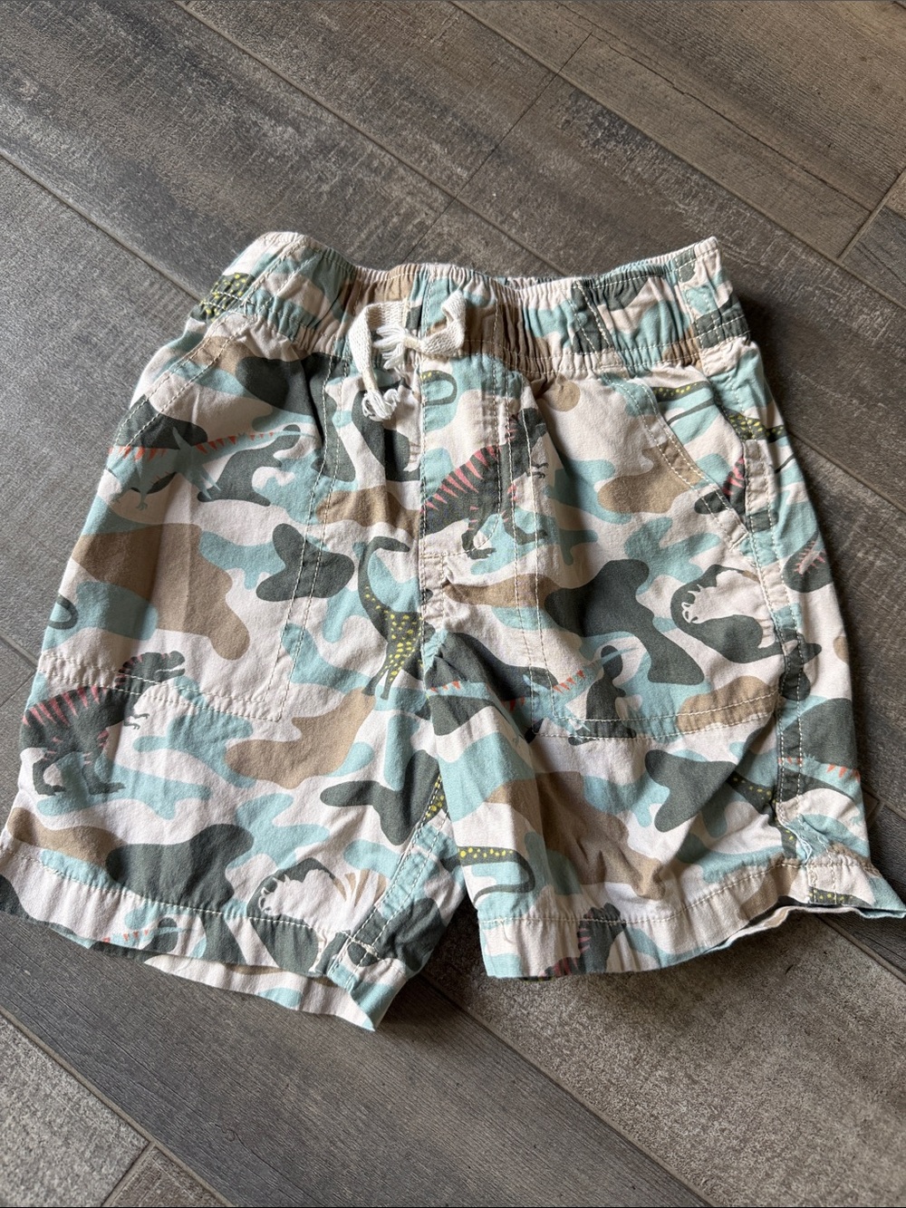 Garanimals Camo Dinosaur Print Shorts - Green Tan Blue
